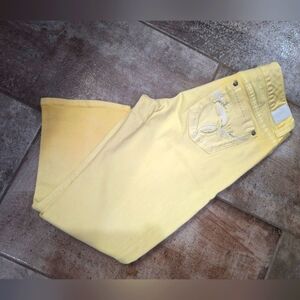 Yellow Women's Crop Jeans 9/10